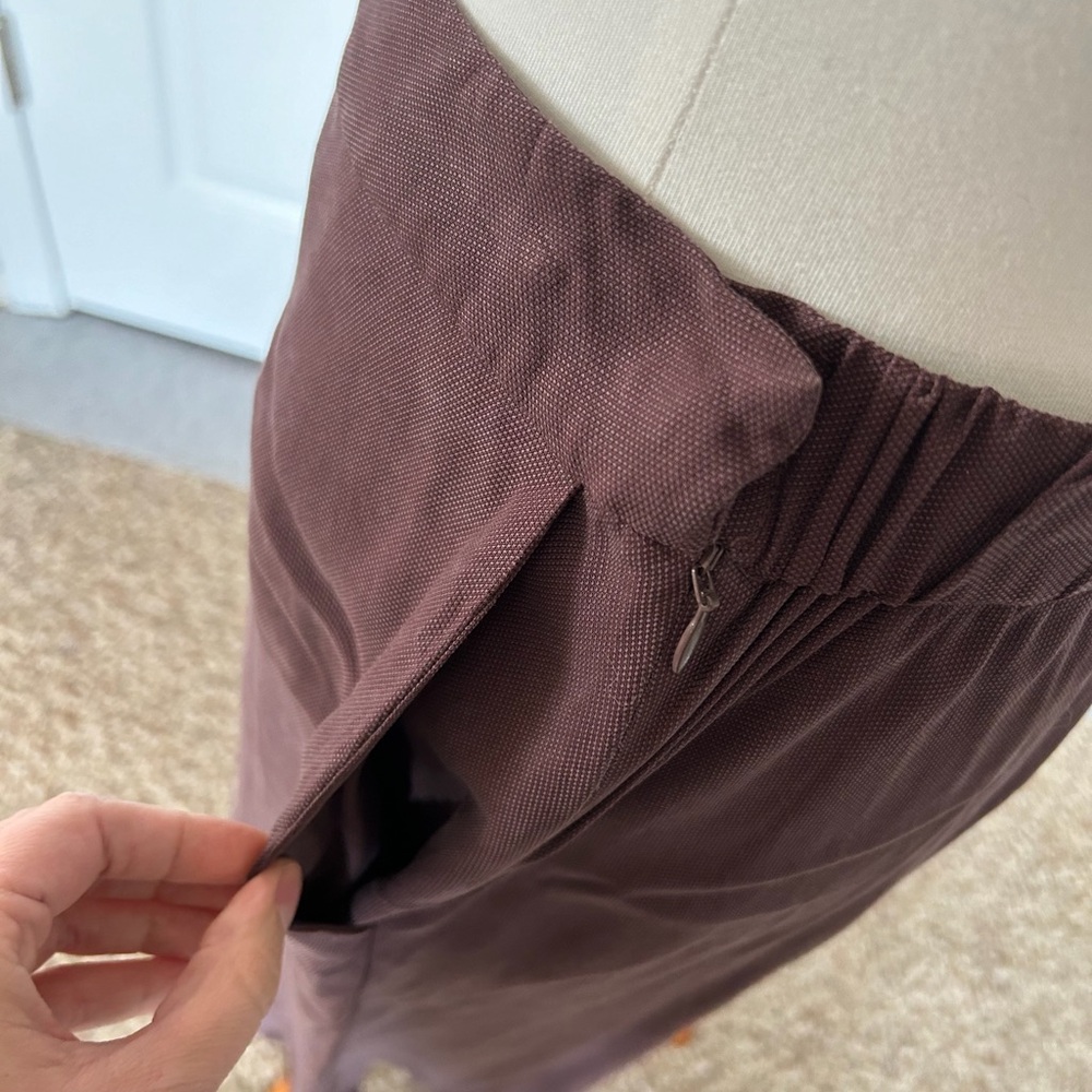 Euro Chocolate Textured Midi Skirt - Picture 4 of 5